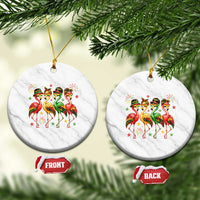 Funny Juneteenth Flamingos Squad Ceramic Ornament African American Heritage