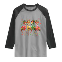 Funny Juneteenth Flamingos Squad Raglan Shirt African American Heritage