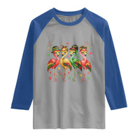 Funny Juneteenth Flamingos Squad Raglan Shirt African American Heritage