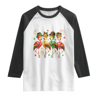 Funny Juneteenth Flamingos Squad Raglan Shirt African American Heritage