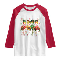 Funny Juneteenth Flamingos Squad Raglan Shirt African American Heritage