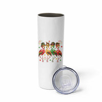 Funny Juneteenth Flamingos Squad Skinny Tumbler African American Heritage