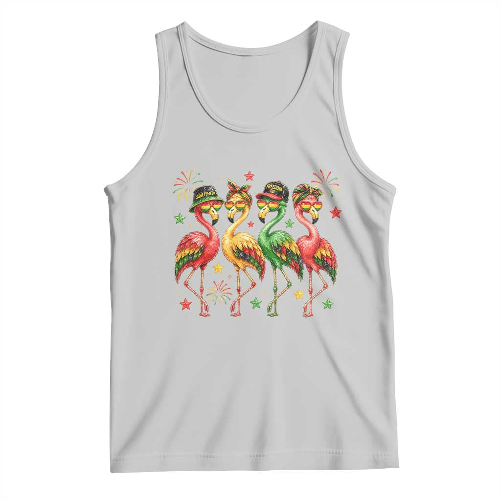 Funny Juneteenth Flamingos Squad Tank Top African American Heritage