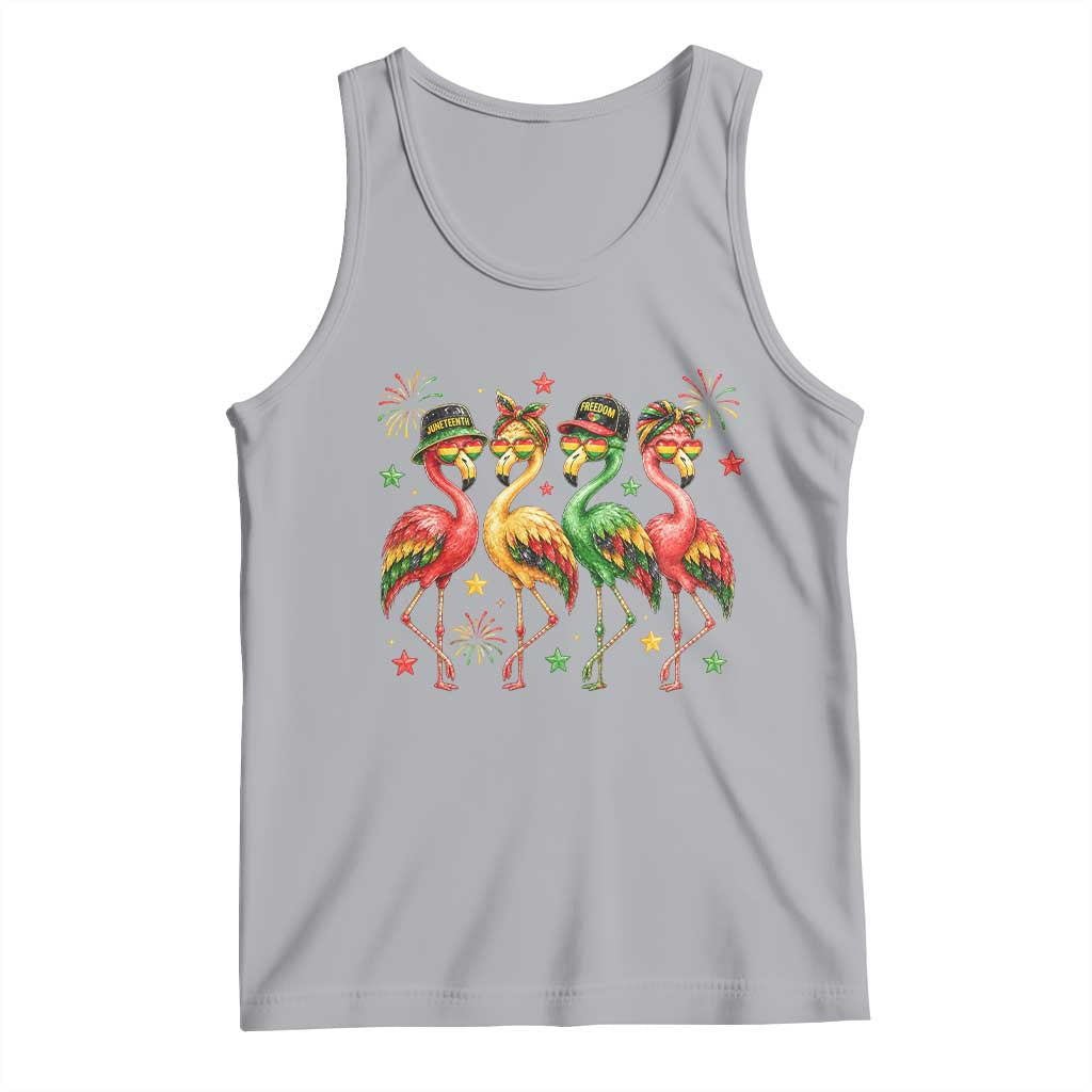 Funny Juneteenth Flamingos Squad Tank Top African American Heritage