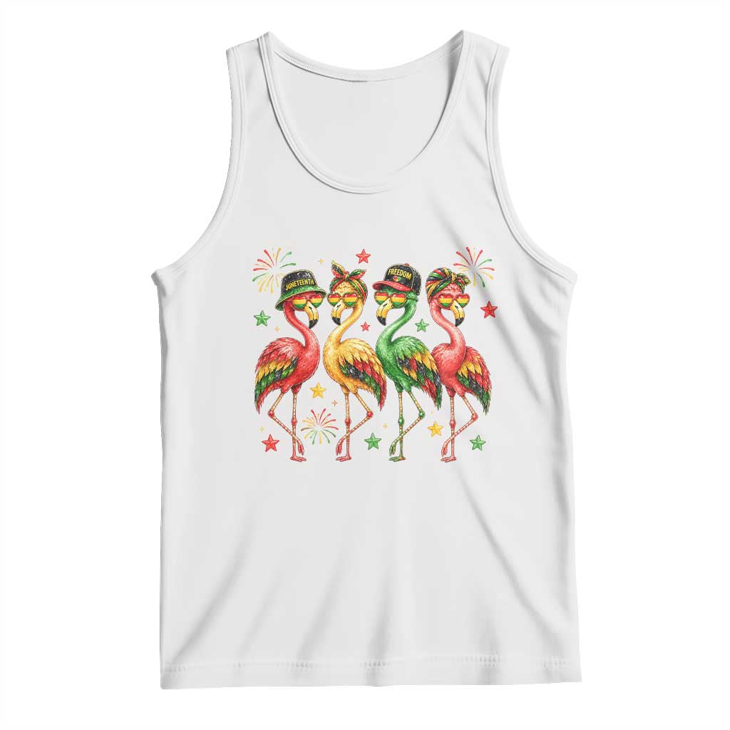 Funny Juneteenth Flamingos Squad Tank Top African American Heritage