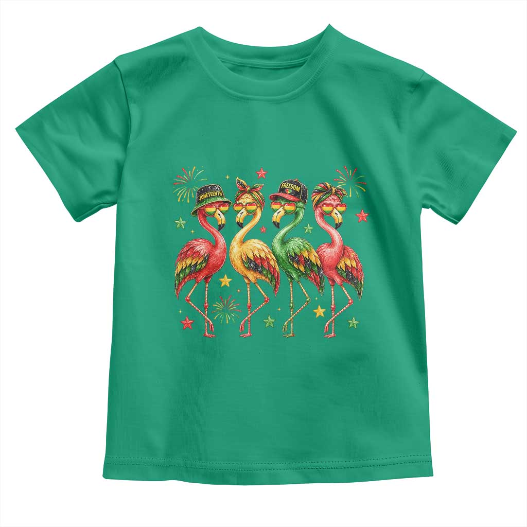 Funny Juneteenth Flamingos Squad Toddler T Shirt African American Heritage