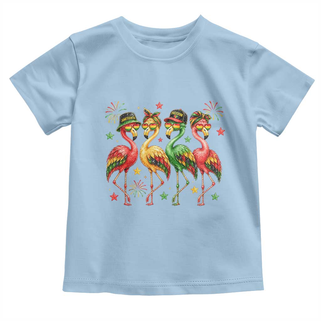 Funny Juneteenth Flamingos Squad Toddler T Shirt African American Heritage