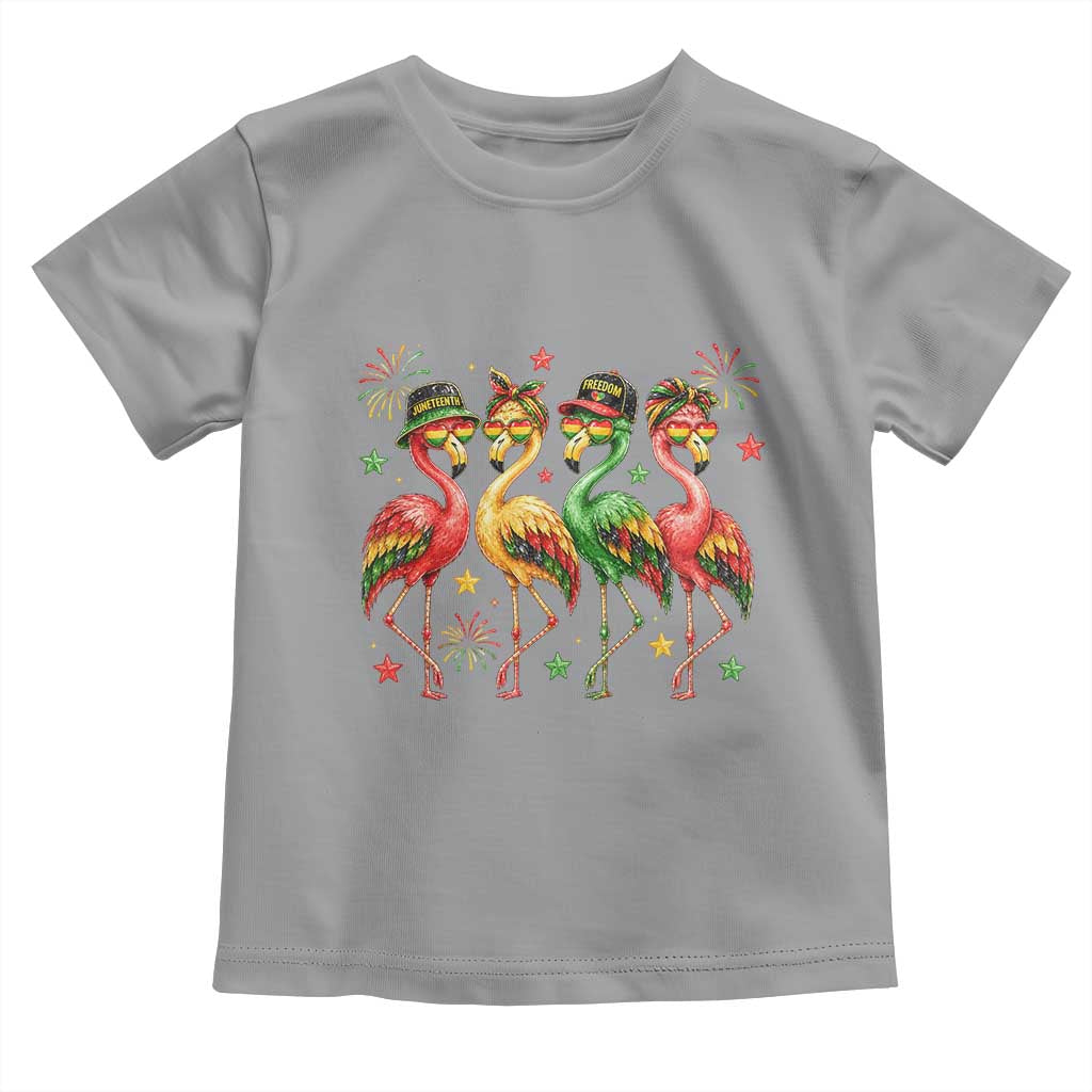 Funny Juneteenth Flamingos Squad Toddler T Shirt African American Heritage