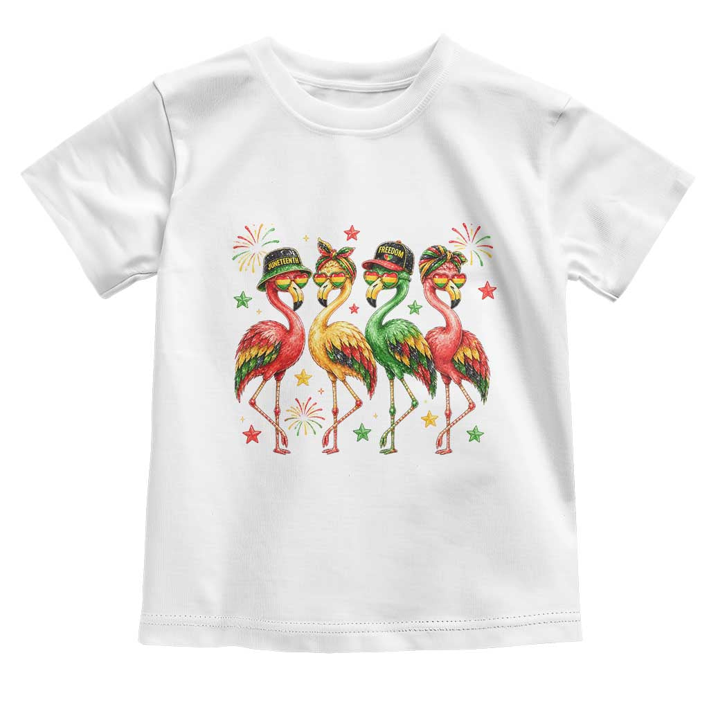 Funny Juneteenth Flamingos Squad Toddler T Shirt African American Heritage