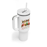 Funny Juneteenth Flamingos Squad Tumbler With Handle African American Heritage