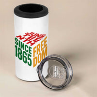Juneteenth 1865 Freedom 4 in 1 Can Cooler Tumbler African American Pride
