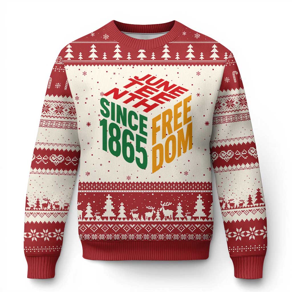 Juneteenth 1865 Freedom Ugly Christmas Sweater African American Pride