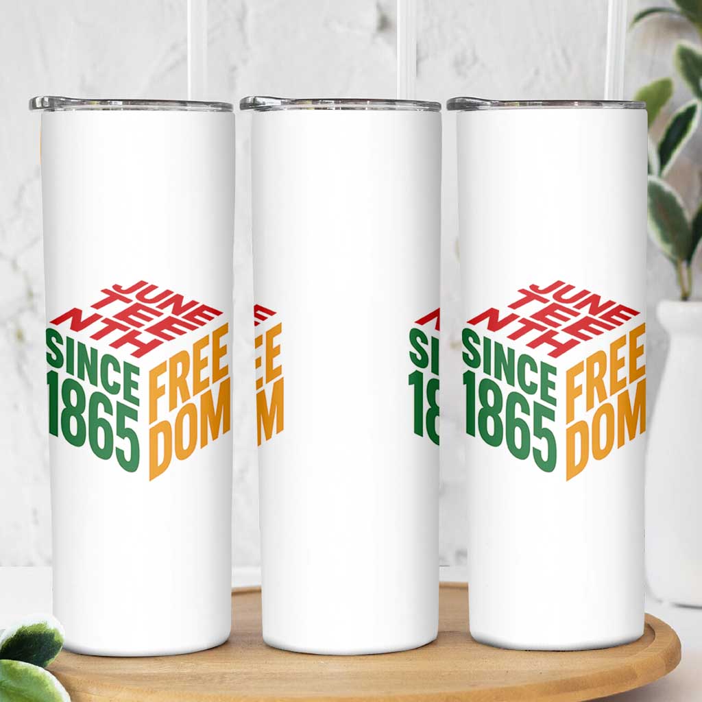 Juneteenth 1865 Freedom Skinny Tumbler African American Pride