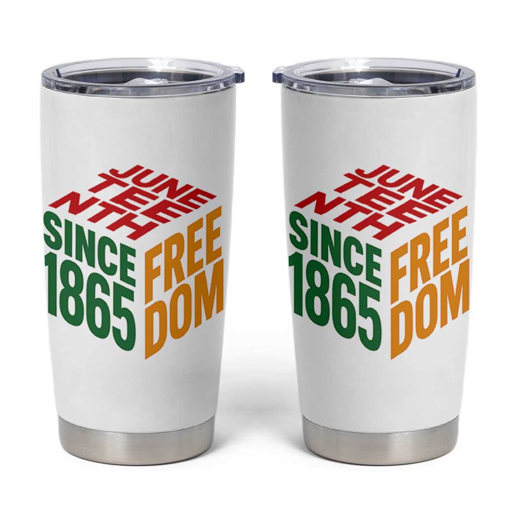 Juneteenth 1865 Freedom Tumbler Cup African American Pride