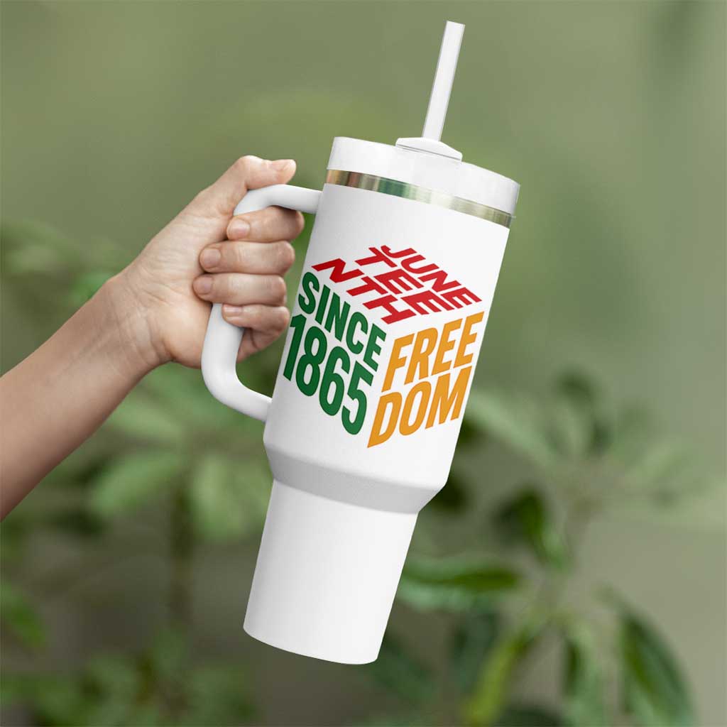 Juneteenth 1865 Freedom Tumbler With Handle African American Pride