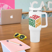 Juneteenth 1865 Freedom Tumbler With Handle African American Pride