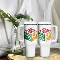 Juneteenth 1865 Freedom Tumbler With Handle African American Pride