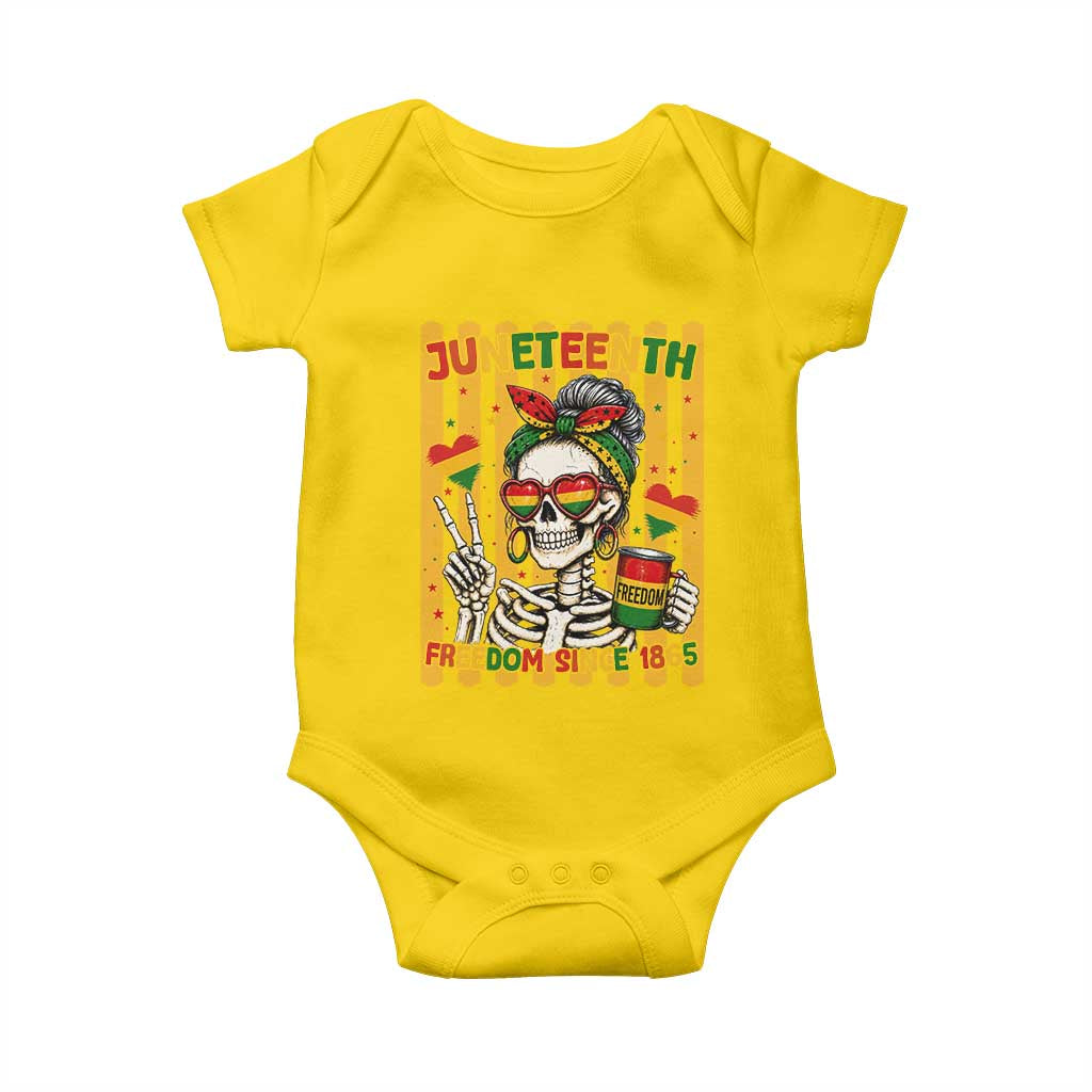 Skeleton Juneteenth Freedom Baby Onesie African American Pride Gift