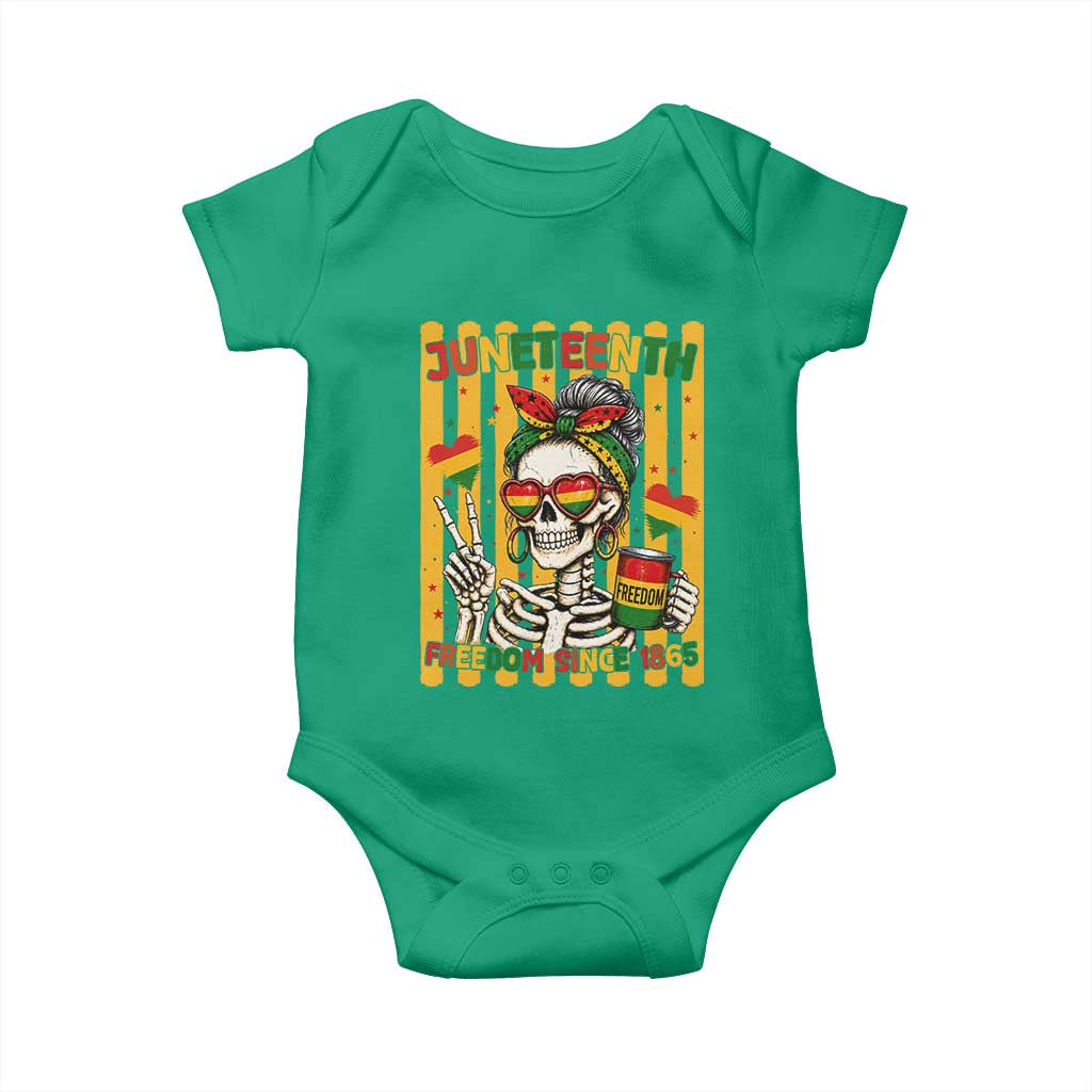 Skeleton Juneteenth Freedom Baby Onesie African American Pride Gift