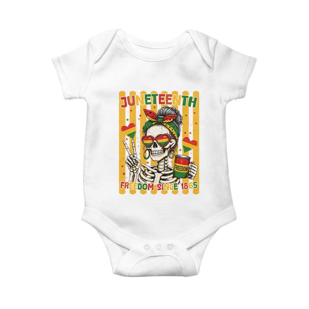 Skeleton Juneteenth Freedom Baby Onesie African American Pride Gift