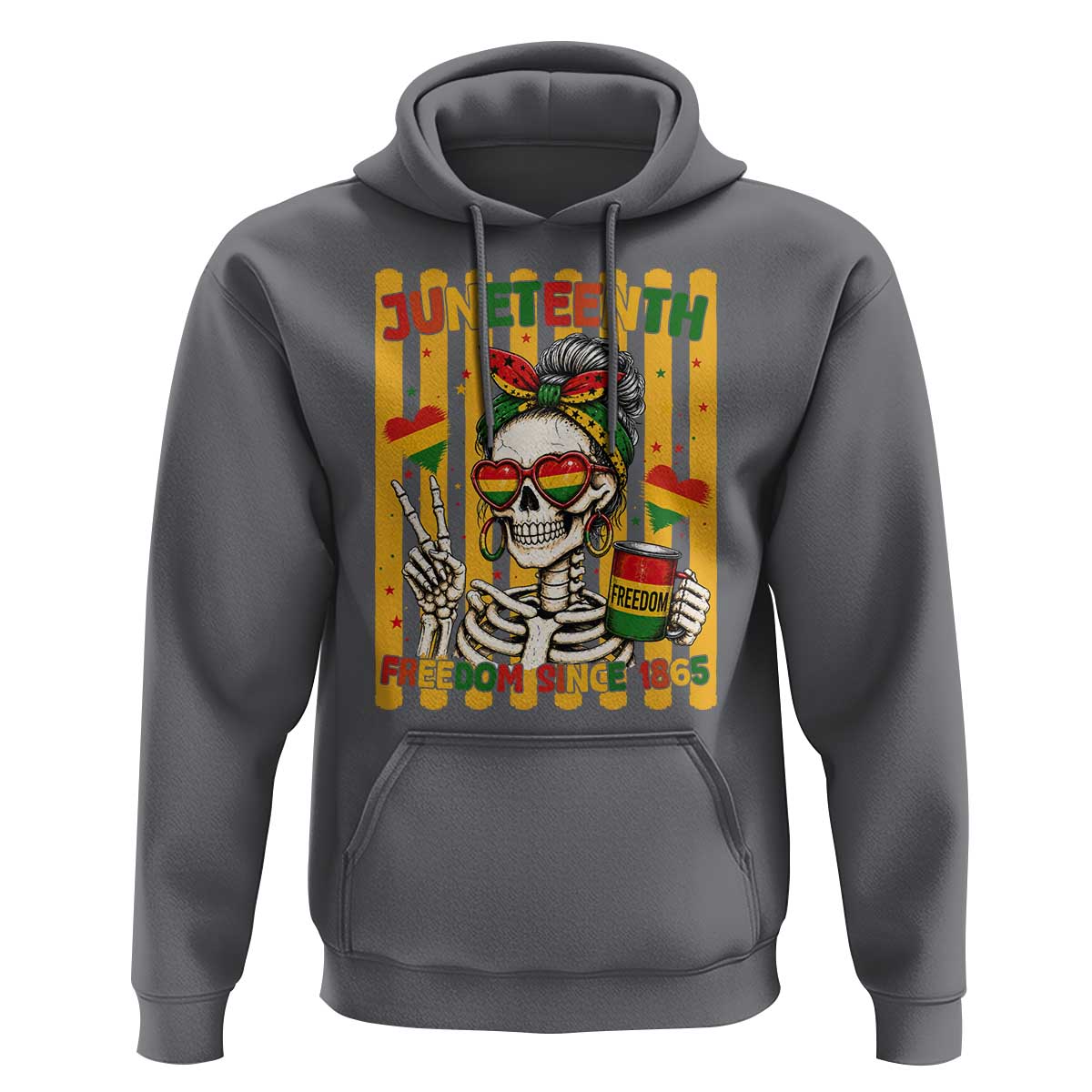 Skeleton Juneteenth Freedom Hoodie African American Pride Gift