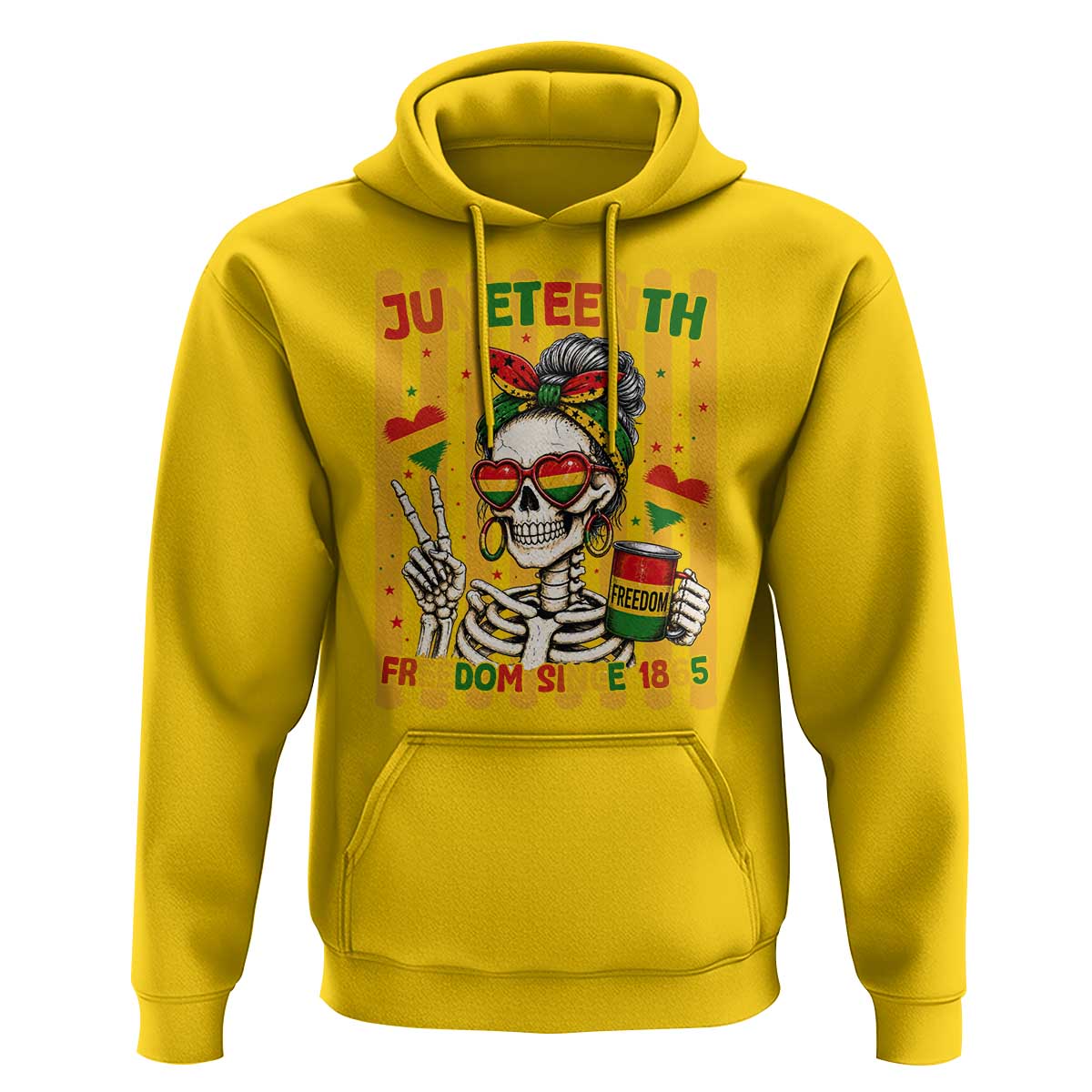 Skeleton Juneteenth Freedom Hoodie African American Pride Gift