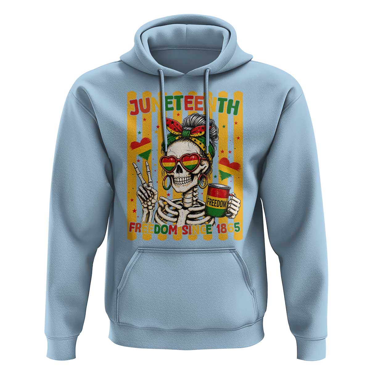 Skeleton Juneteenth Freedom Hoodie African American Pride Gift