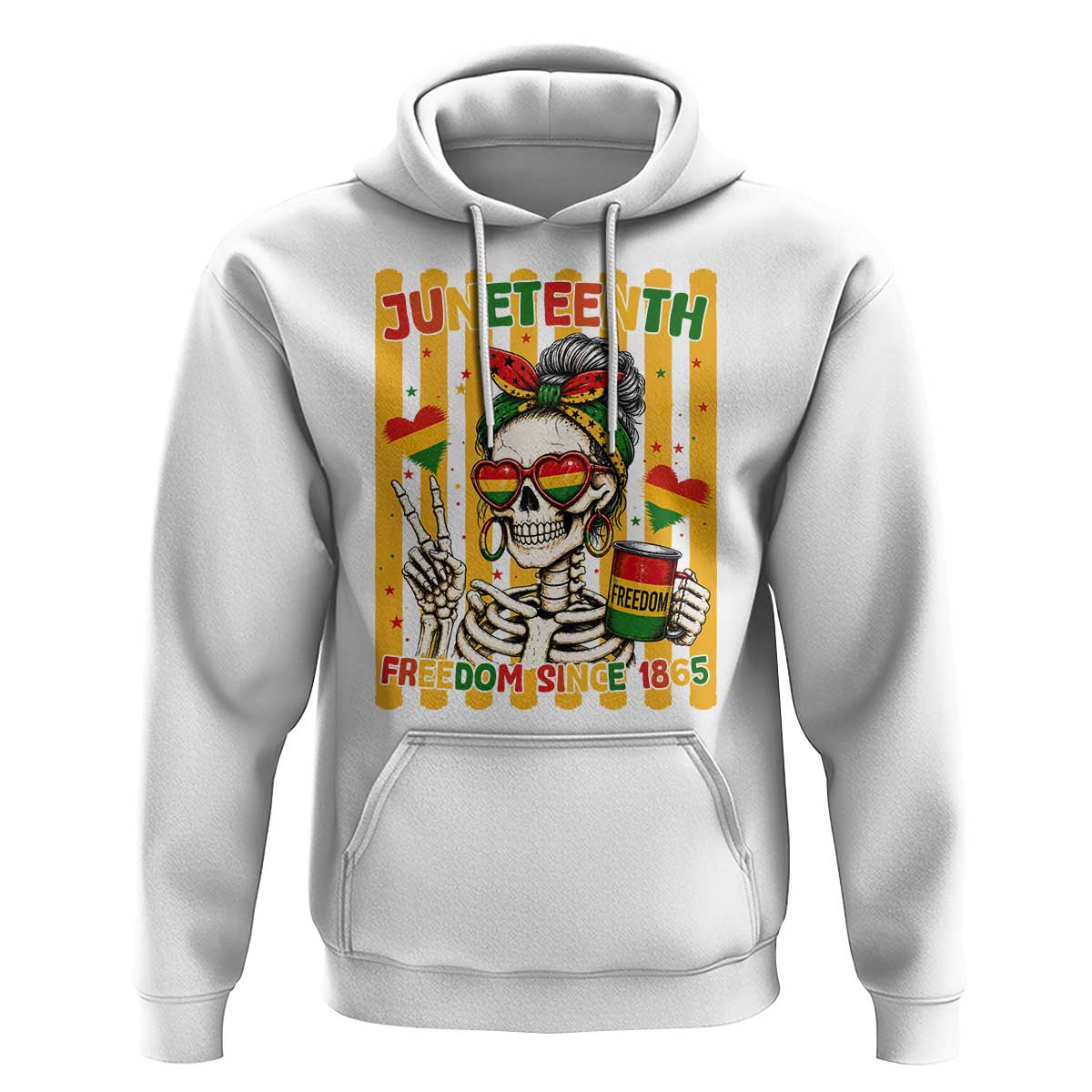 Skeleton Juneteenth Freedom Hoodie African American Pride Gift