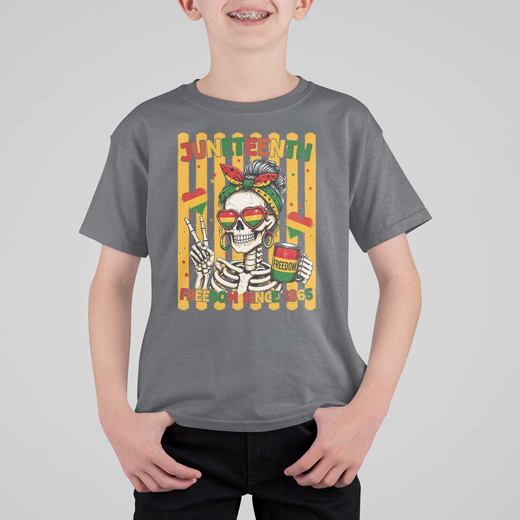 Skeleton Juneteenth Freedom T Shirt For Kid African American Pride Gift