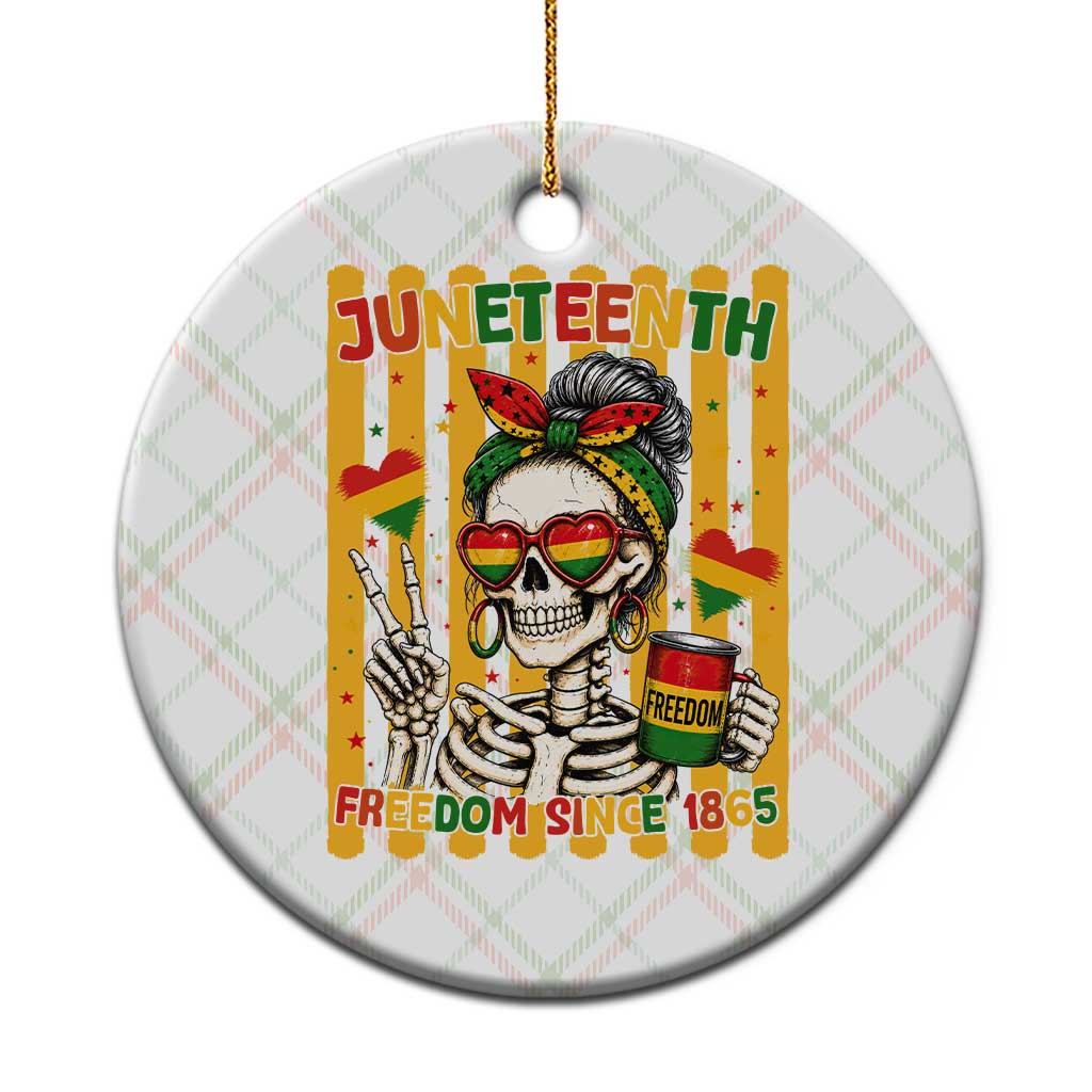 Skeleton Juneteenth Freedom Ceramic Ornament African American Pride Gift