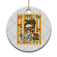 Skeleton Juneteenth Freedom Ceramic Ornament African American Pride Gift