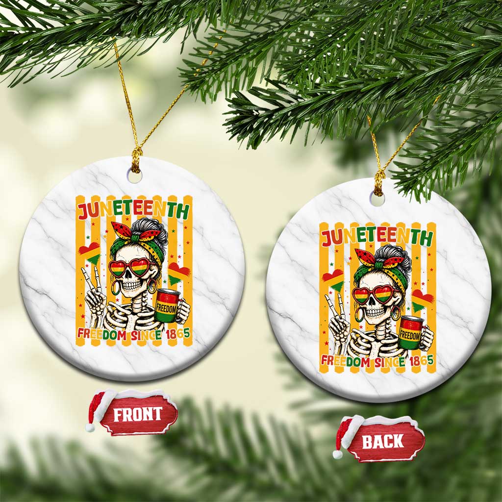 Skeleton Juneteenth Freedom Ceramic Ornament African American Pride Gift