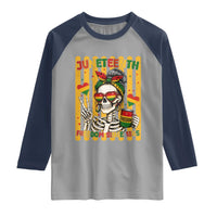 Skeleton Juneteenth Freedom Raglan Shirt African American Pride Gift