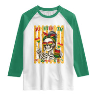 Skeleton Juneteenth Freedom Raglan Shirt African American Pride Gift