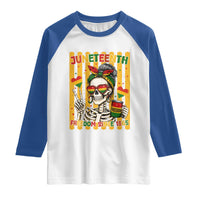 Skeleton Juneteenth Freedom Raglan Shirt African American Pride Gift