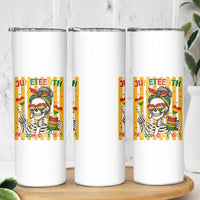 Skeleton Juneteenth Freedom Skinny Tumbler African American Pride Gift