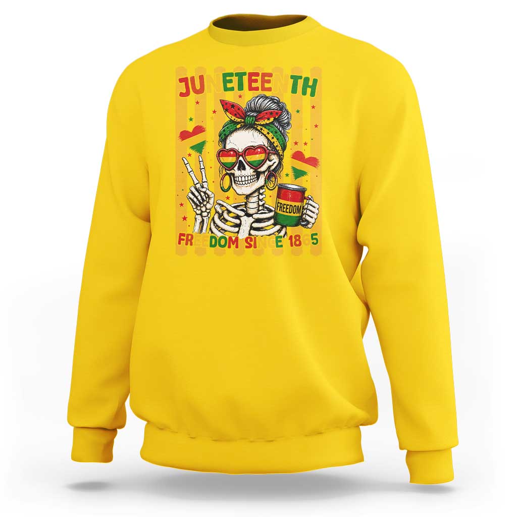 Skeleton Juneteenth Freedom Sweatshirt African American Pride Gift