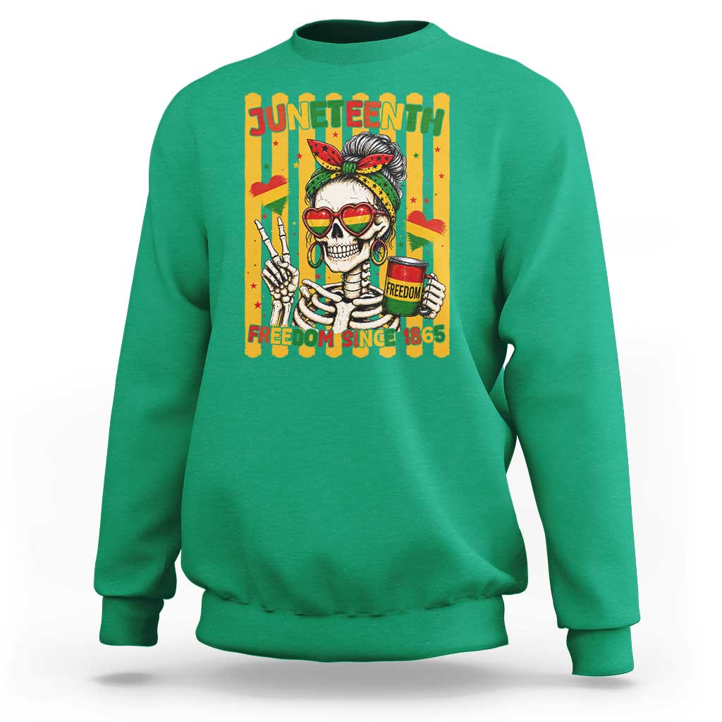 Skeleton Juneteenth Freedom Sweatshirt African American Pride Gift