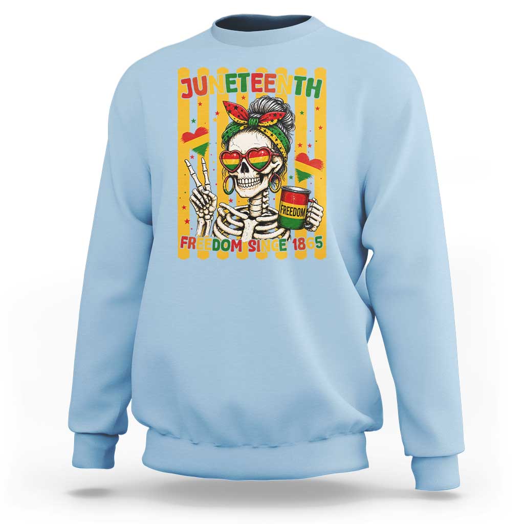 Skeleton Juneteenth Freedom Sweatshirt African American Pride Gift