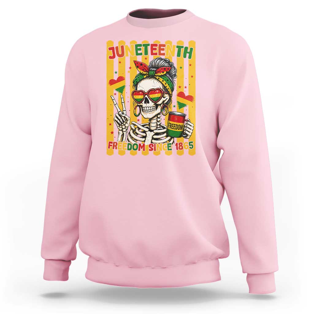 Skeleton Juneteenth Freedom Sweatshirt African American Pride Gift