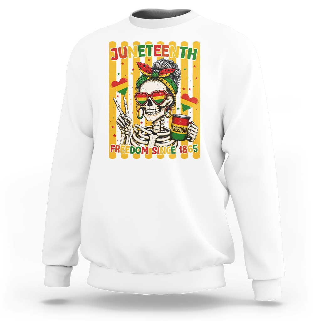 Skeleton Juneteenth Freedom Sweatshirt African American Pride Gift