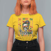 Skeleton Juneteenth Freedom T Shirt For Women African American Pride Gift
