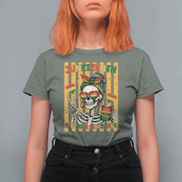Skeleton Juneteenth Freedom T Shirt For Women African American Pride Gift