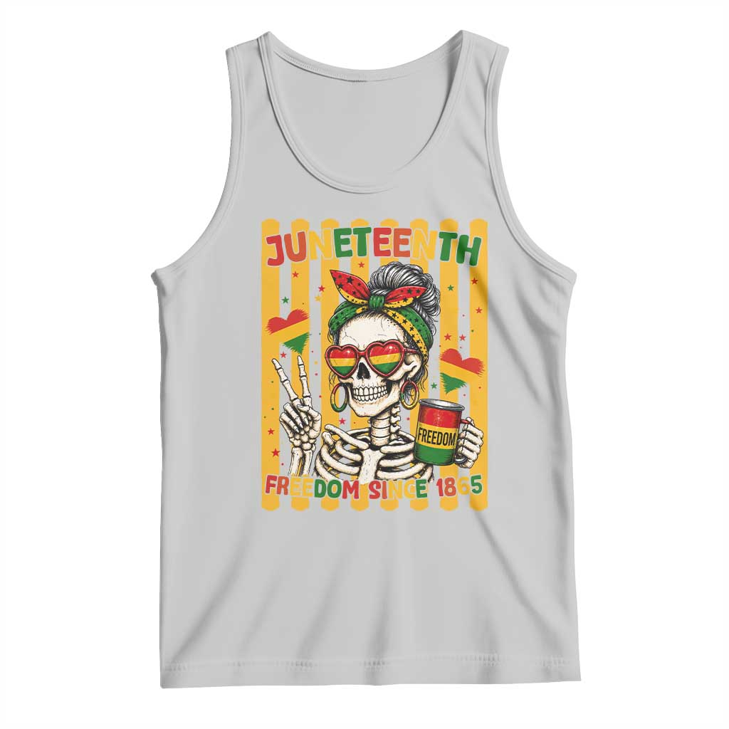 Skeleton Juneteenth Freedom Tank Top African American Pride Gift