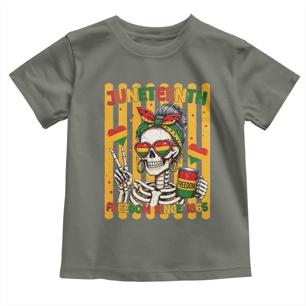 Skeleton Juneteenth Freedom Toddler T Shirt African American Pride Gift