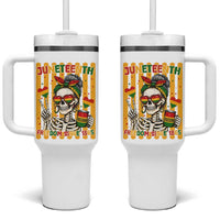 Skeleton Juneteenth Freedom Tumbler With Handle African American Pride Gift
