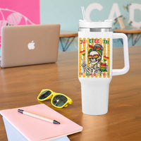 Skeleton Juneteenth Freedom Tumbler With Handle African American Pride Gift