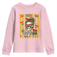 Skeleton Juneteenth Freedom Youth Sweatshirt African American Pride Gift