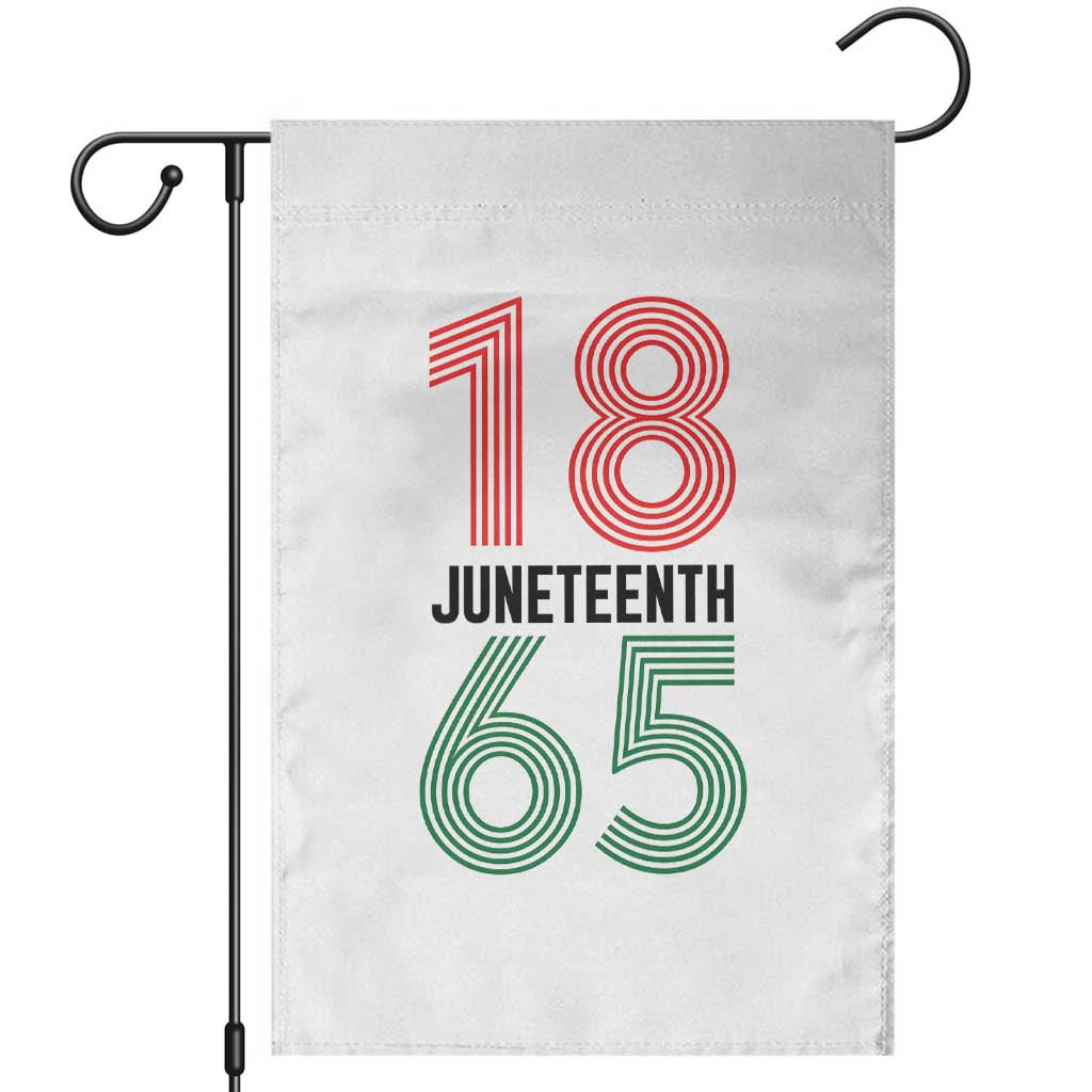 Vintage Juneteenth 1865 Garden Flag Retro Striped Number Graphic