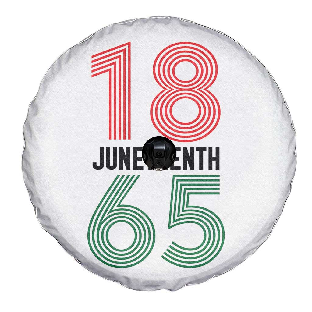 Vintage Juneteenth 1865 Spare Tire Cover Retro Striped Number Graphic